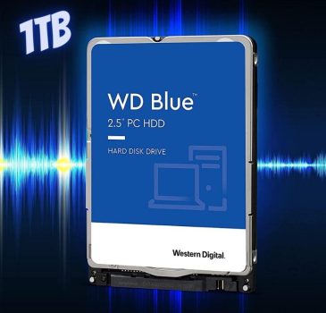 Western Digital Disco rígido móvel WD Blue de 1 TB - 5400 RPM, SATA 6 Gb/s, cache de 128 MB, 2,5 polegadas - WD10SPZX