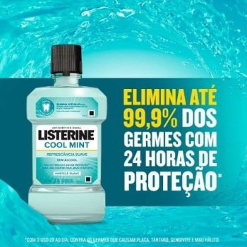 Antisséptico Bucal Listerine Cool Mint Refrescância Suave Sem Álcool 1L