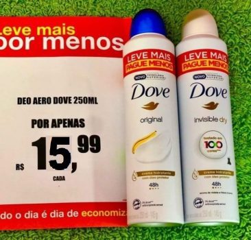 Antitranspirante Aerossol Dove 250Ml Leve Mais Pague Menos, Dove (A embalagem pode variar)