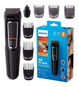 Aparador de Pelos Barbeador Philips Multigroom 8 em 1 MG3730/15