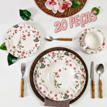 Aparelho De Jantar Dália 20 Peças - La Cuisine