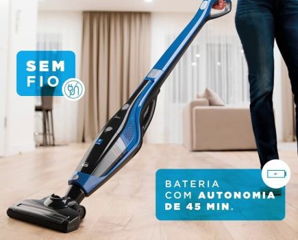 Aspirador de Pó Vertical 2x1 Midea Ágil Blue Bivolt