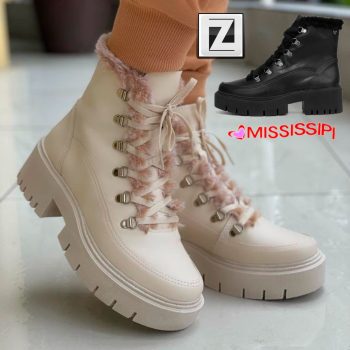 Bota Coturno Mississipi Tratorada Pelo Feminina