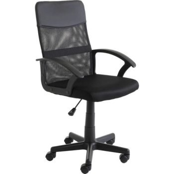 Cadeira de Escritório Giratória com Regulagem de Altura Preta - Office Basics