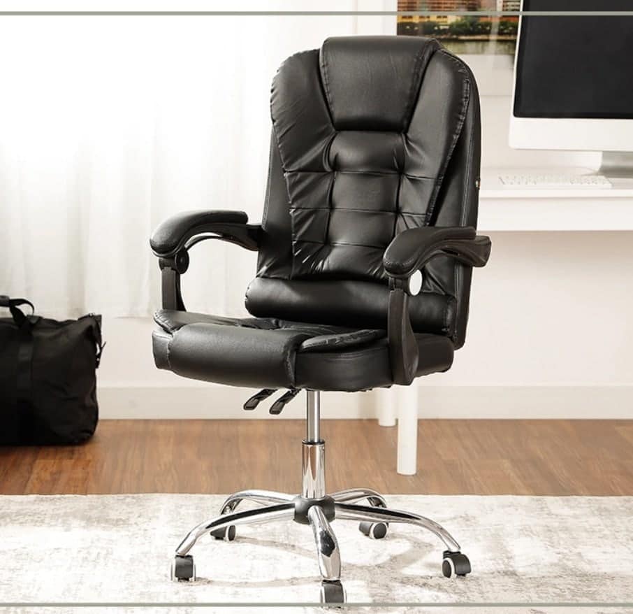 Cadeira de escritório presidente com massagem preta - Basic+ - Promotop