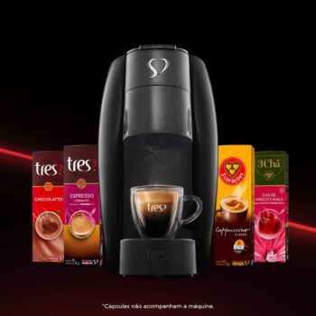 Cafeteira Espresso LOV Preta Automática 220V - TRES 3 Corações