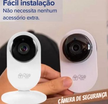 Câmera de Segurança Inteligente Slim Wi-Fi - HD Visão Noturna 1080p I2GO Home