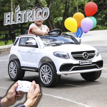 Carro Elétrico Infantil 12V Branco Mercedes Benz AMG - brink+