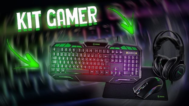 Combo Gamer 4 em 1 X-Zone GTC-02 LED - Preto