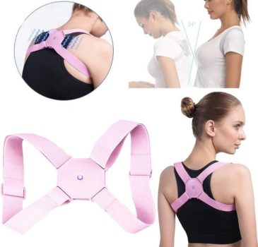 Corretor Postural Inteligente Vibratorio Sensor Coluna Ajustavel Postura Cinta Alinhamento Adulto Criança Costas