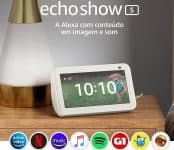 Echo Show 5 (2ª Geração) com Alexa, Tela 5 e Câmera de 2 MP, Branco – B08KGX1J6N – Amazon