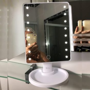Espelho de Mesa com Led, 180º, Brilho Ajustável - Essenza