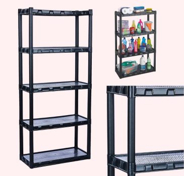 Estante Plástica Preta 5 Prateleiras Agraplast 872