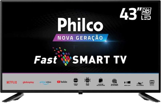 Fast Smart TV Philco 43” PTV43E10N5SF FHD D-LED - Outlet - Bivolt