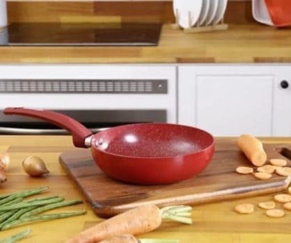 Frigideira Wok sem Tampa DreamCook Antiaderente 22cm Vermelho – Classic Home