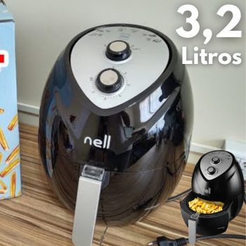 Fritadeira Elétrica sem Óleo/Air Fryer Nell Fit - Preto 3,2L com Timer