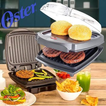 Grill Elétrico Oster Burguer 2 em 1 com Estufa, 1200W, OGRL500