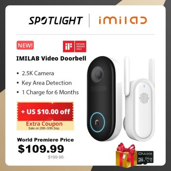 IMILAB Smart Video Doorbell Cupom