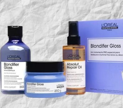Kit L´Oréal Professionnel Blondifier Trio- Shampoo 300ml + Máscara Capilar 250ml + Óleo Reparador Absolut Repair 10 in 1-90 ml, L´Oreal Professionnel Paris
