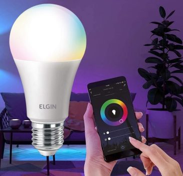 Lâmpada Inteligente 10W Smart Color RGB Wifi Elgin compatível com Alexa e Google Home