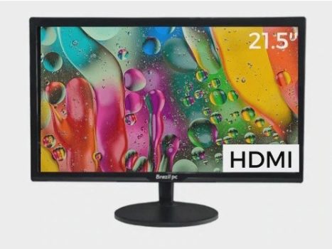 Monitor Brazilpc 21.5 LED Full HD, 75Hz, HDMI/VGA, VESA, Preto - 22W-75KAN