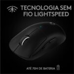 Mouse Gamer Sem Fio Logitech G PRO X SUPERLIGHT com Tecnologia LIGHTSPEED, Ultraleve 63g, 5 Botões Programáveis, Sensor HERO 25K e Bateria Recarregável - Compatível com POWERPLAY - Preto