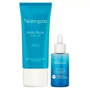Neutrogena Hydro Boost Kit  Gel Hidratante Facial FPS25 + Sérum Hidratante