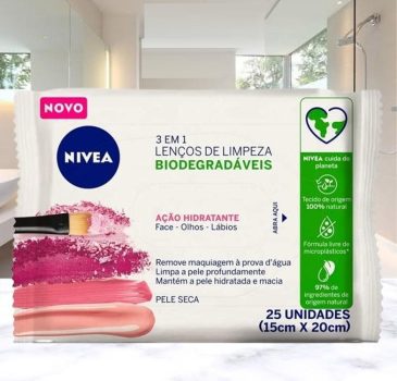 NIVEA Lenços de Limpeza Facial Demaquilantes 3 em 1 Hidratante 25 un.