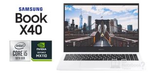 Notebook Samsung X40 10ºG Intel Core i5-1021U 8GB HD 1TB Placa Geforce MX110 2GB Tela 15"W10 NP550XCJ-XF2BR