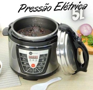 Panela de Pressão Elétrica Fun Kitchen 5L Inox 900W - 110v