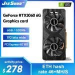 Placa de vídeo RTX 3060 6GB Jieshuo