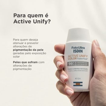 Protetor Solar Facial Foto Ultra ISDIN Active Unify S/Cor FPS 99 - 50ml