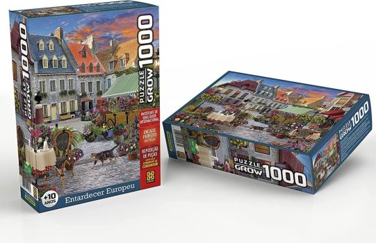 Quebra-cabeças Grow 1000 peças: Entardecer Europeu (exclusivo Amazon), Multicor