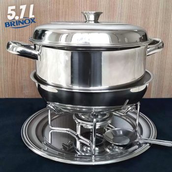 Rechaud 5, 7 Lts Platanos Brinox Aço Inox
