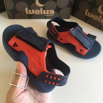 Sandália Infantil Luelua Papete Bicolor Masculina