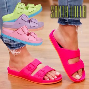 Seleção de Slide borracha Santa Lolla com 50% OFF