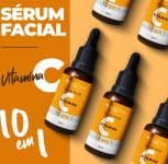 Sérum Facial Vitamina C, 10 em 1, Pele Hidratada, Macia e Iluminada, 30ml, Max Love