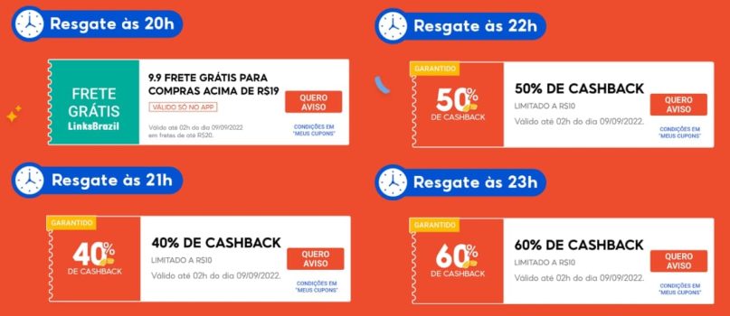 Shopee 9.9!! Resgate os cupons a partir de 20H
