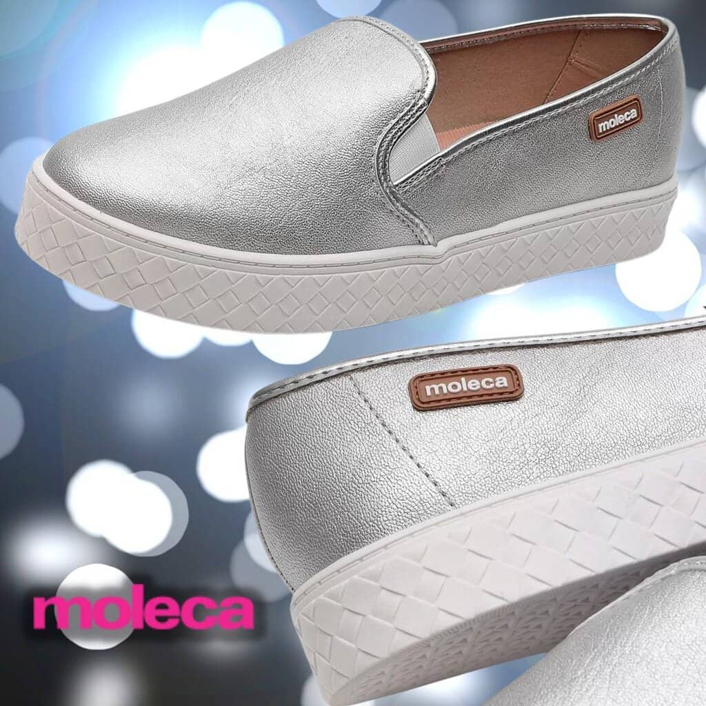 Slip On Moleca Metalizado Feminino