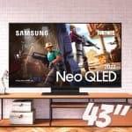Smart TV 43" Neo QLED 4K Samsung Gaming 43QN90B Mini Led Painel até 144hz Processador com IA Som em Movimento Tela sem limites Design slim