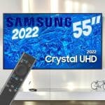 Smart TV 55" Crystal UHD 4K Samsung 55BU8000 Painel Dynamic Crystal Color Design Slim Tela sem Limites Alexa Built in Controle Remoto Único