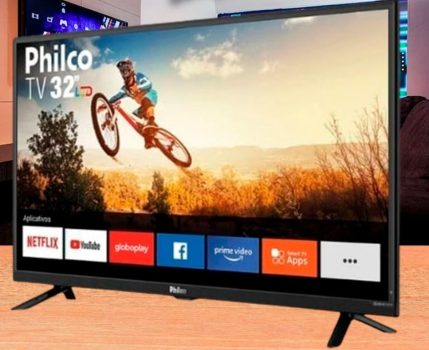 Smart TV LED 32" Philco PTV32G52S HD e Áudio Dolby Conversor Digital Integrado 2 HDMI 1 USB Wi-Fi com Netflix