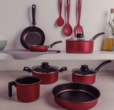Tramontina KIT PARA COZINHA 10 PEÇAS TURIM VERMELHO