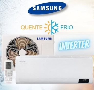 Ar-condicionado Split Samsung Digital Inverter - 9.000 BTUs Quente e Frio WindFree AR09ASHABWKNAZ