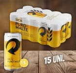 Cerveja Skol Puro Malte Lata 269ml Pack - 15 unidades