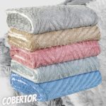 Cobertor Sherpa 3D Champagne - Casa e Conforto