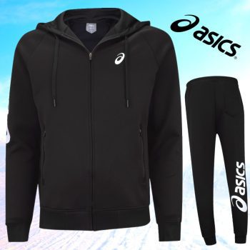 Conjunto de Agasalho ASICS Interlock com Capuz e Zíper - Masculino