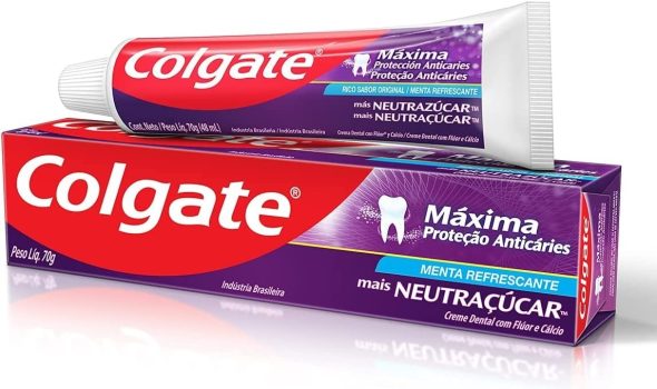 Creme Dental Colgate Máxima Proteção Anticáries mais Neutraçúcar 70g