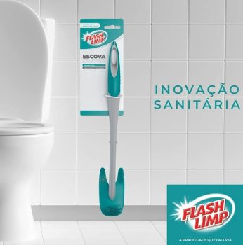 Escova Sanitária emborrachada, Verde esmeralda,BAN6095, Flash Limp