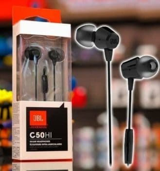 Fone de Ouvido JBL C50HI Intra-Auricular Preto - JBLC50HIBLK